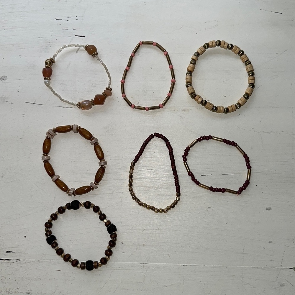 NWOT lot of beaded boho bracelets